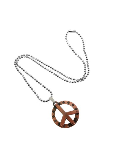 Hollow Peace Pendant Copper Metal Pendant